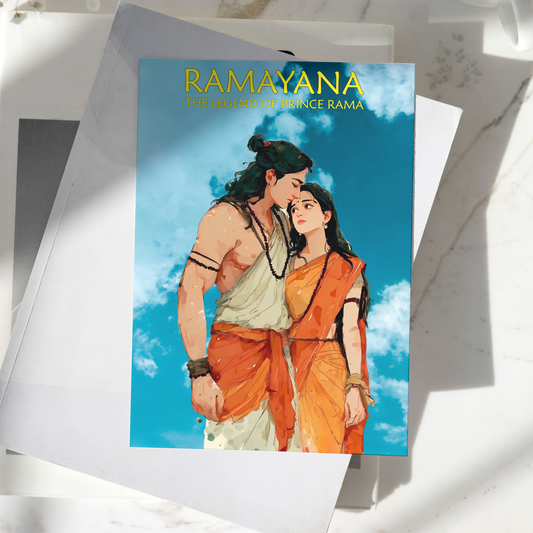 Ramayana Sita-Ram Poster High Quality - A4 Size - 250GSM - No Self Adhesive