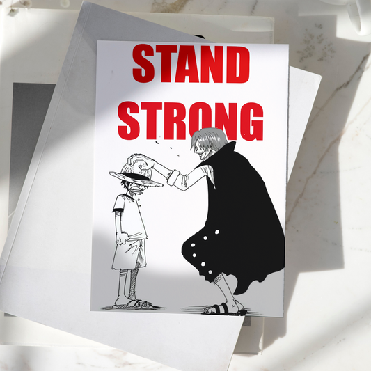 Luffy & Shanks One Piece Poster High Quality - A4 Size - 250GSM - No Self Adhesive