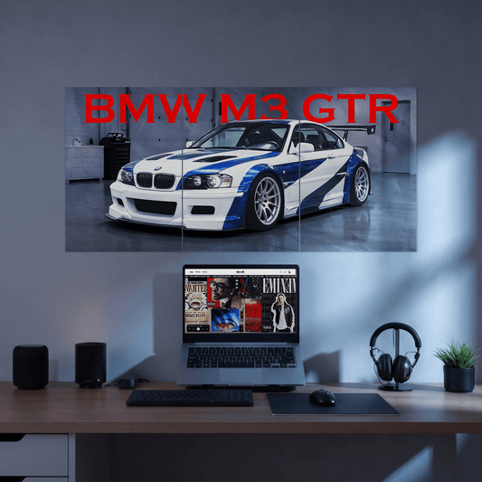 BMW M3 GTR Split Poster | 3 Piece Set | A4