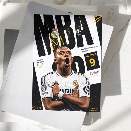 Kylian Mbappé Real Madrid | Football Poster | A4