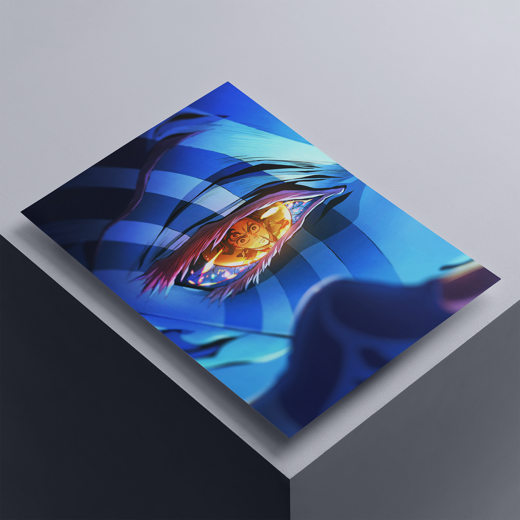 Demon Slayer Akaza Eyes Poster High Quality - A4 Size - 250GSM - No Self Adhesive