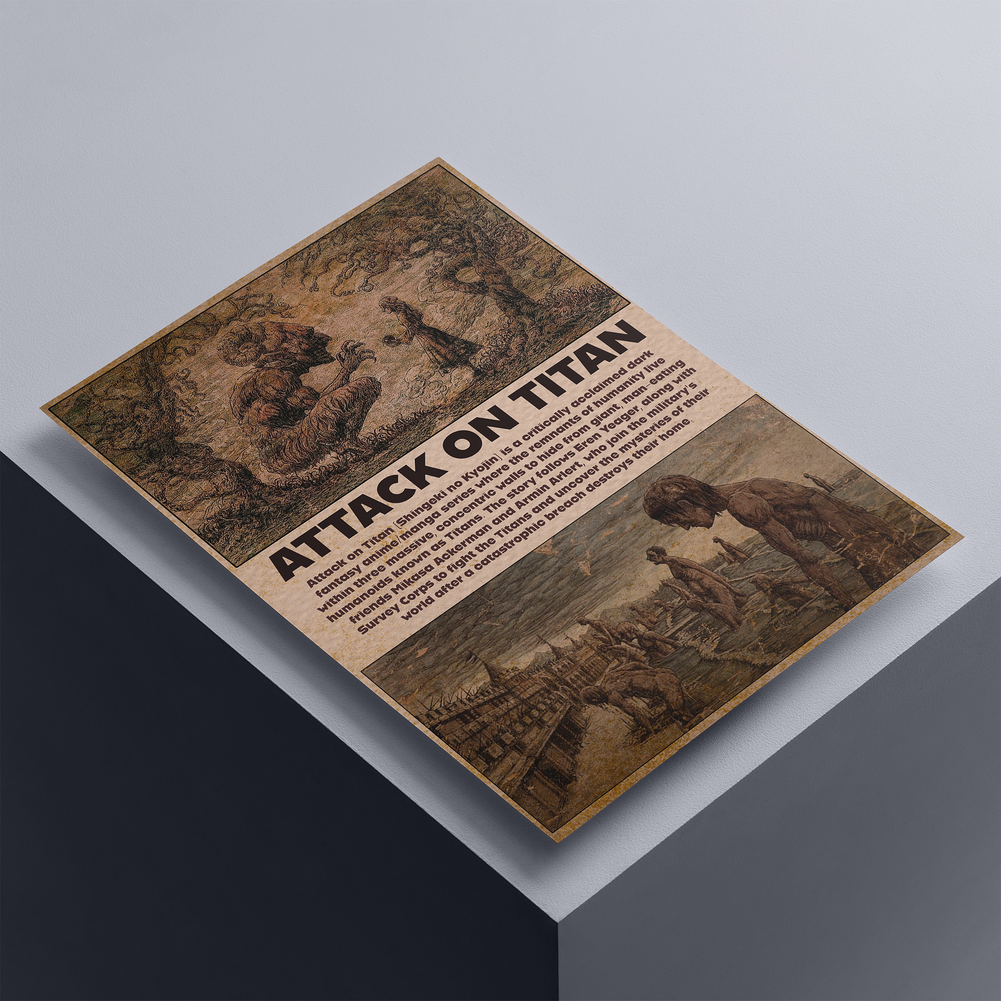 Atack On Titan Poster High Quality - A4 Size - 250GSM - No Self Adhesive