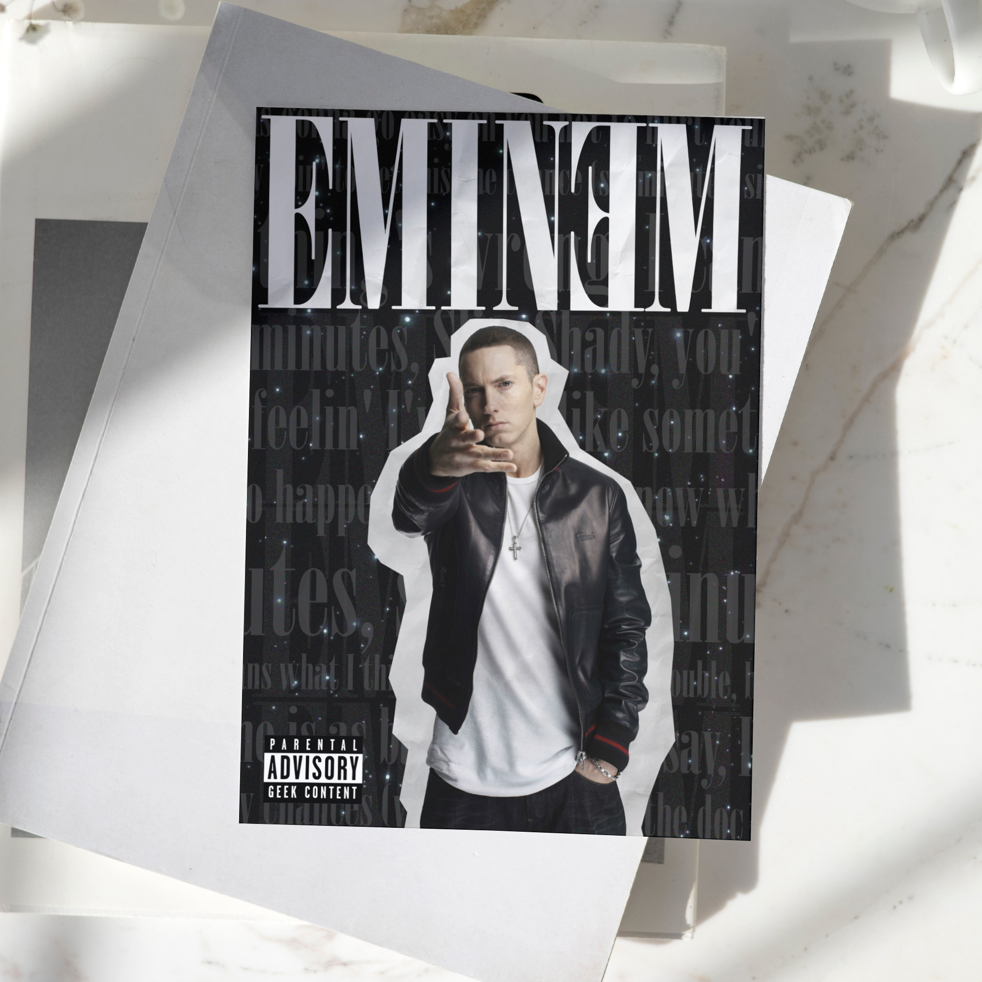 Eminem Poster High Quality - A4 Size - 300GSM - No Self Adhesive