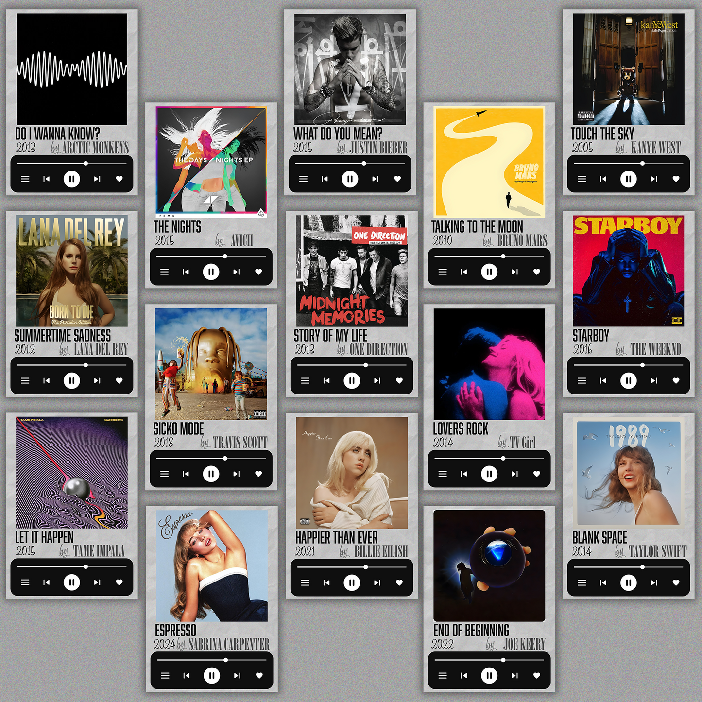Mini Album Poster Collection | Set of 15