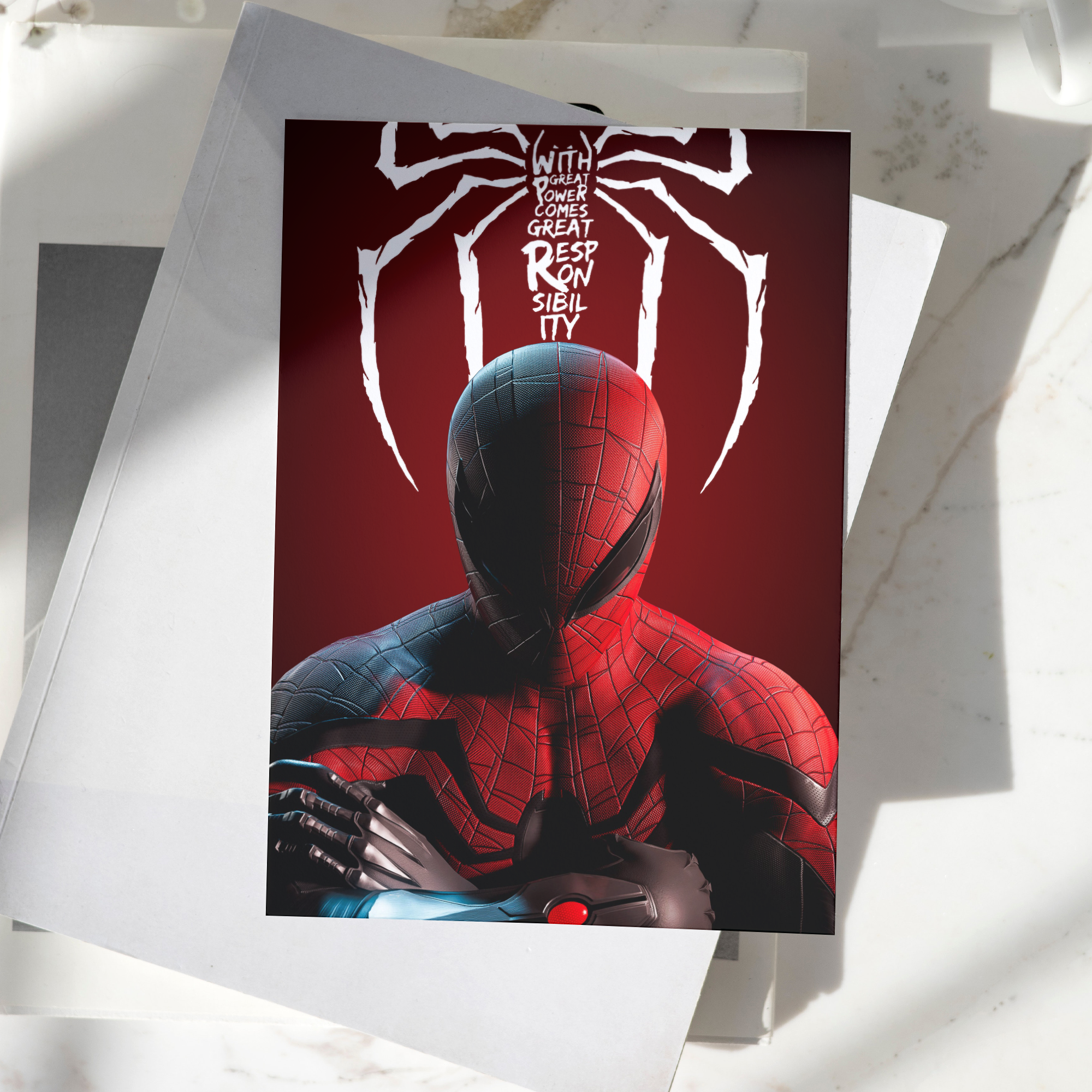 Spiderman Poster High Quality - A4 Size - 250GSM - No Self Adhesive
