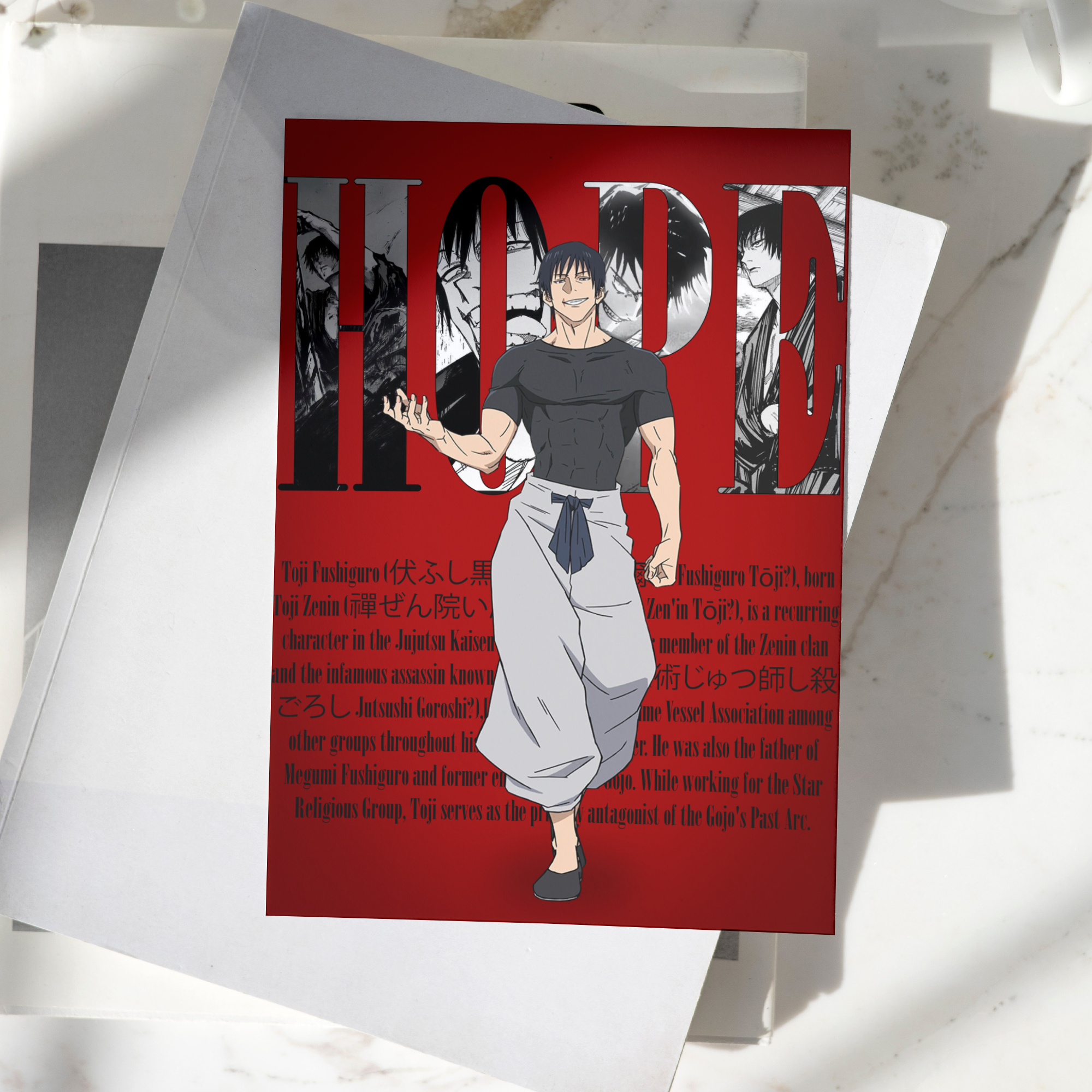 Toji Jujutsu Kaisen Hope Poster High Quality - A4 Size - 250GSM - No Self Adhesive