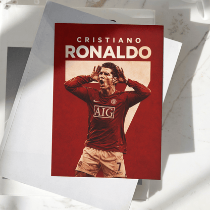 Cristiano Ronaldo Manchester United | Football Poster | A4