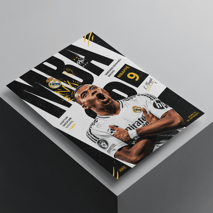 Kylian Mbappé Real Madrid | Football Poster | A4