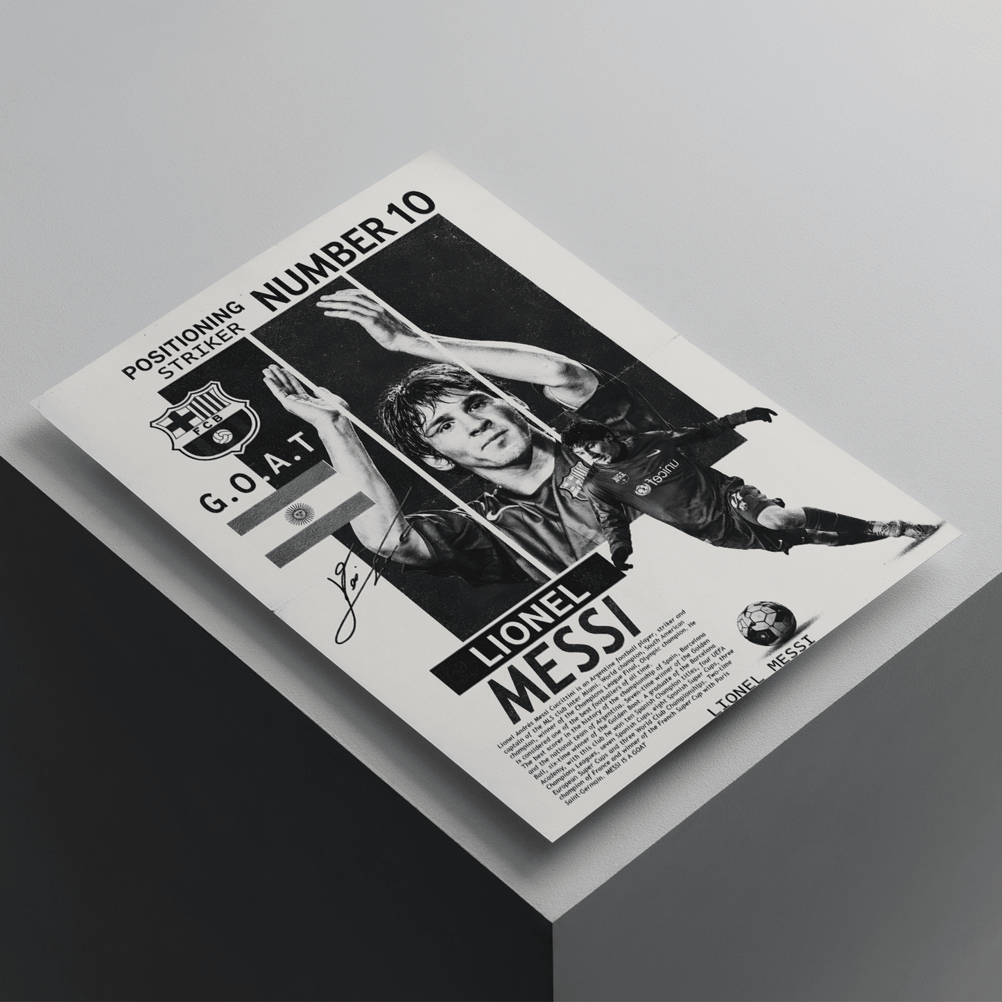 Lionel Messi Barcelona | Football Poster | A4