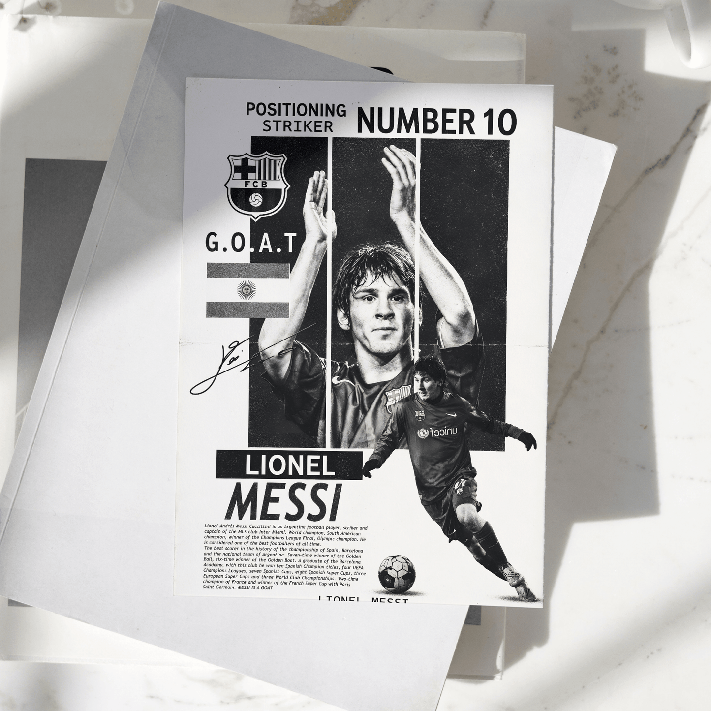 Lionel Messi Barcelona | Football Poster | A4