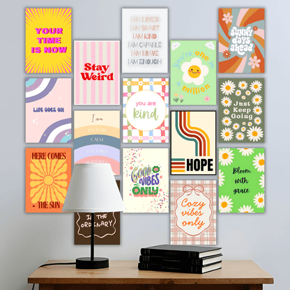 Mini Aesthetic Retro Poster Collection | Set of 15 | A6