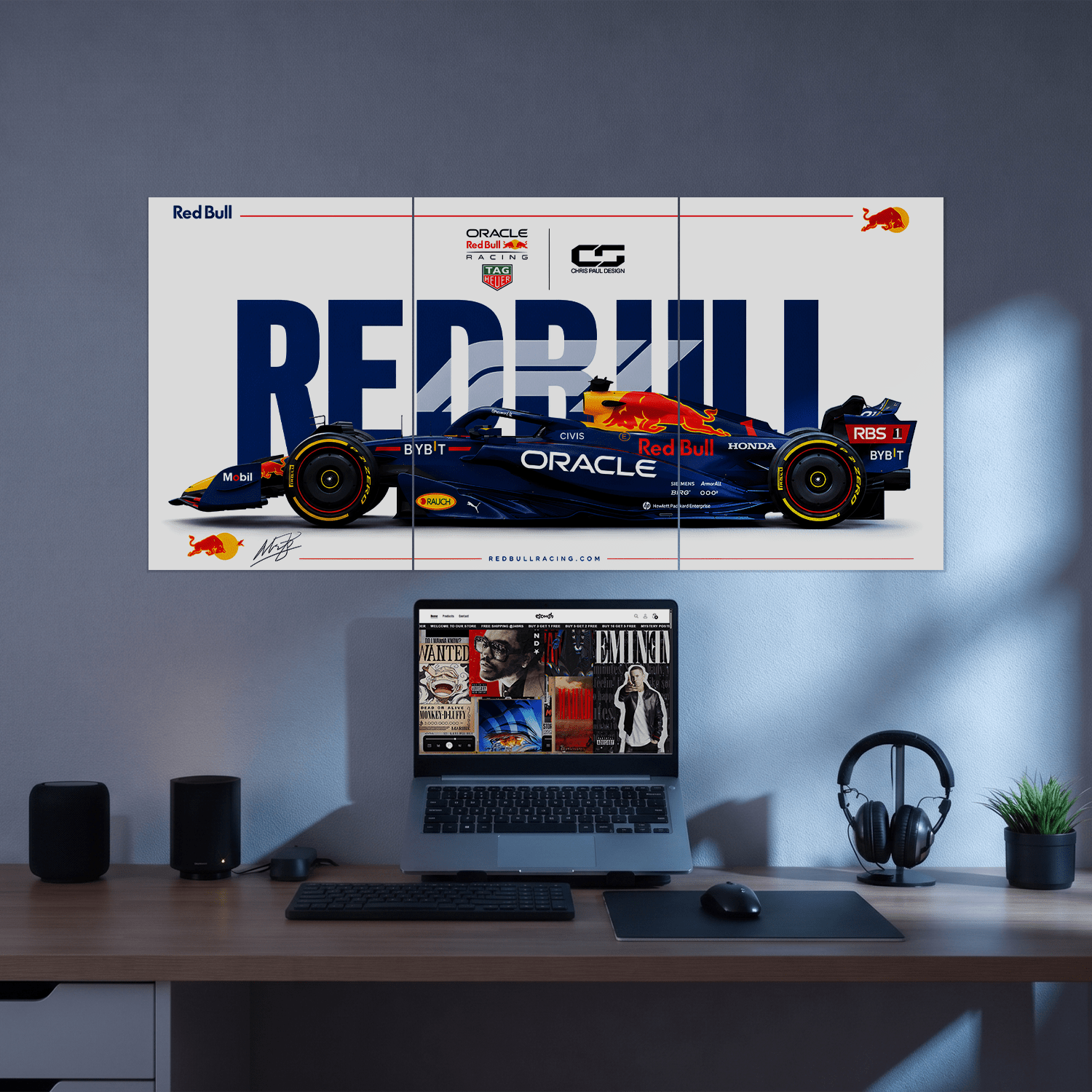 Red Bull F1 Split Poster | 3 Piece Set | A4