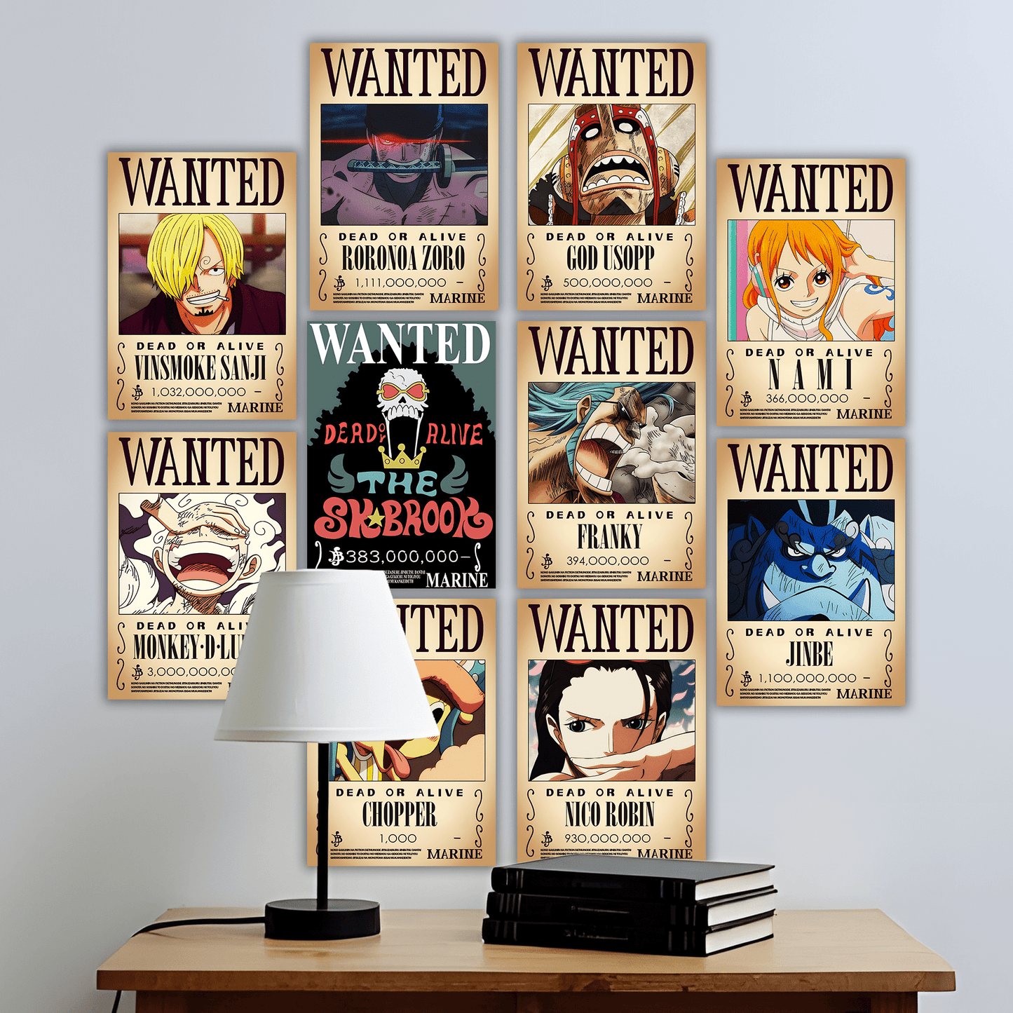 Straw Hats Wanted Poster | Set of 10 | A4 | Free Delivery