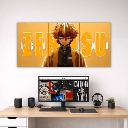 Zenitsu Agatsuma Split Poster | 3 Piece Set | A4
